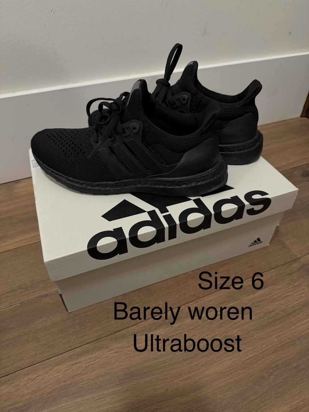 adidas Black Ultraboost Performance Running Shoes